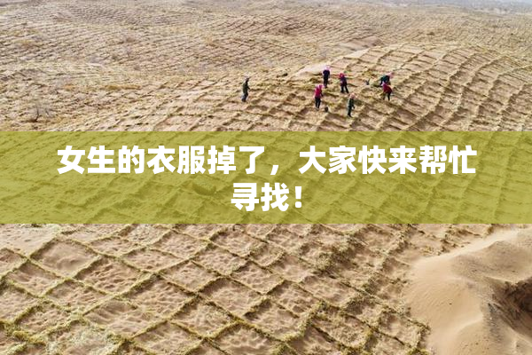 女生的衣服掉了，大家快来帮忙寻找！