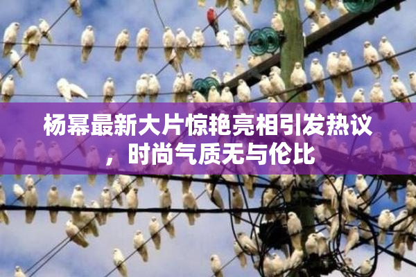 杨幂最新大片惊艳亮相引发热议，时尚气质无与伦比