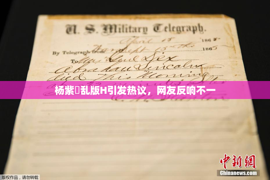 杨紫婬乱版H引发热议，网友反响不一