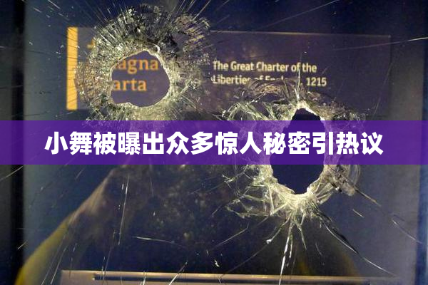 小舞被曝出众多惊人秘密引热议