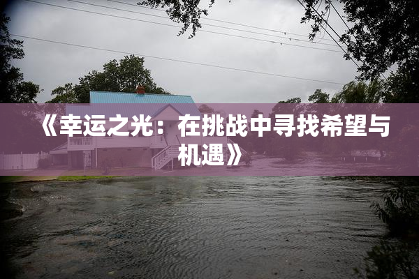《幸运之光：在挑战中寻找希望与机遇》
