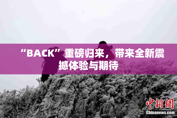 “BACK”重磅归来，带来全新震撼体验与期待
