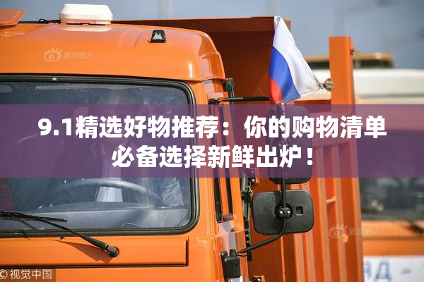 9.1精选好物推荐：你的购物清单必备选择新鲜出炉！