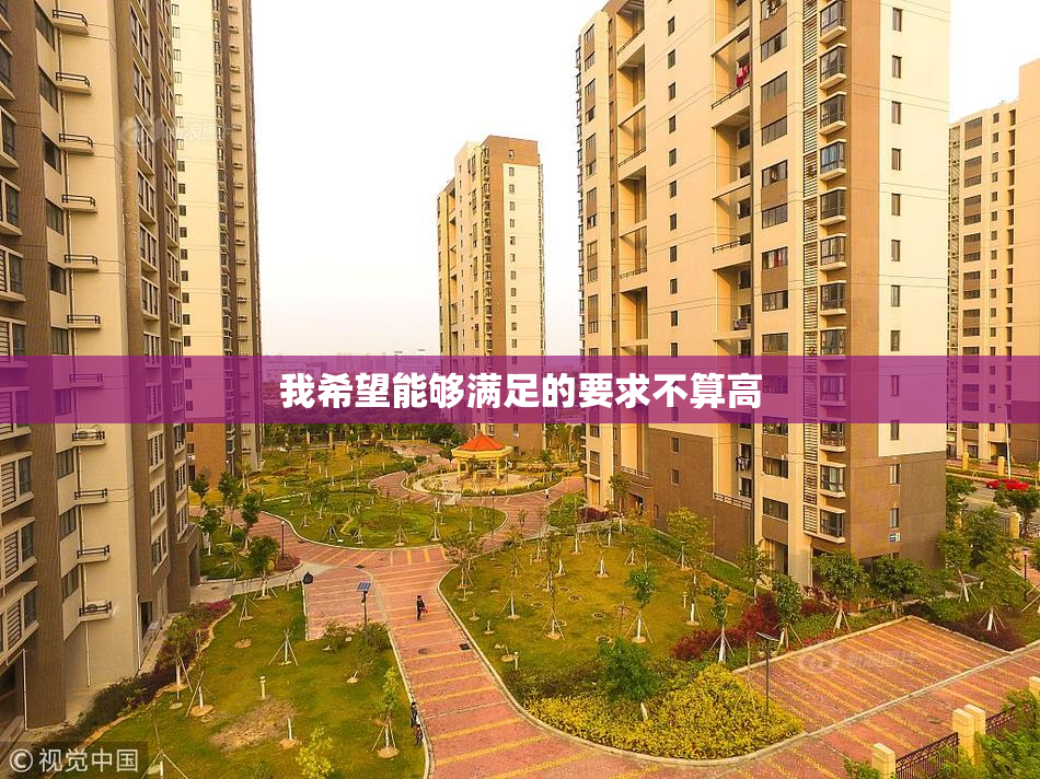 我希望能够满足的要求不算高