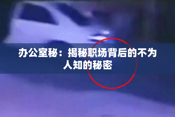 办公室秘：揭秘职场背后的不为人知的秘密