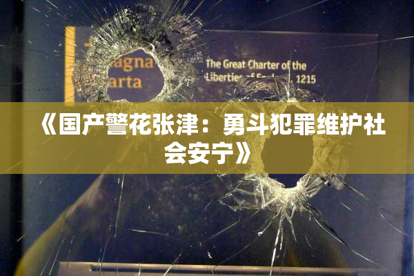 《国产警花张津：勇斗犯罪维护社会安宁》