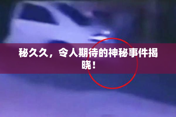 秘久久，令人期待的神秘事件揭晓！