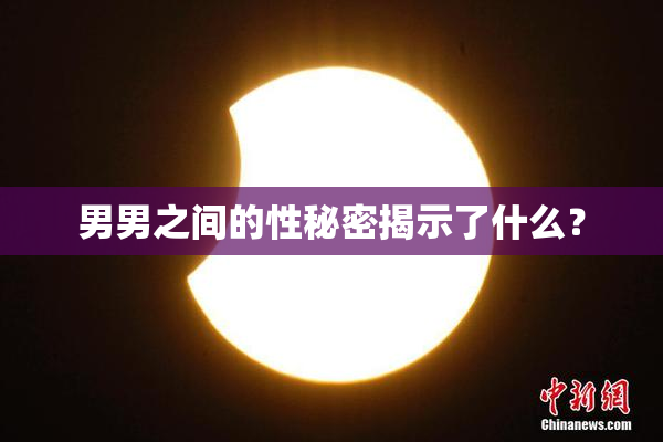 男男之间的性秘密揭示了什么？