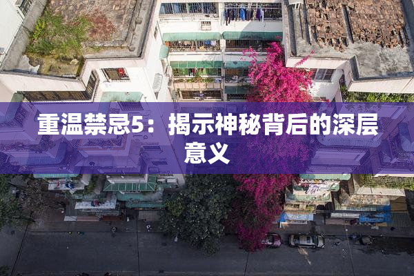 重温禁忌5：揭示神秘背后的深层意义