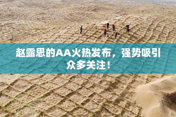 赵露思的AA火热发布，强势吸引众多关注！