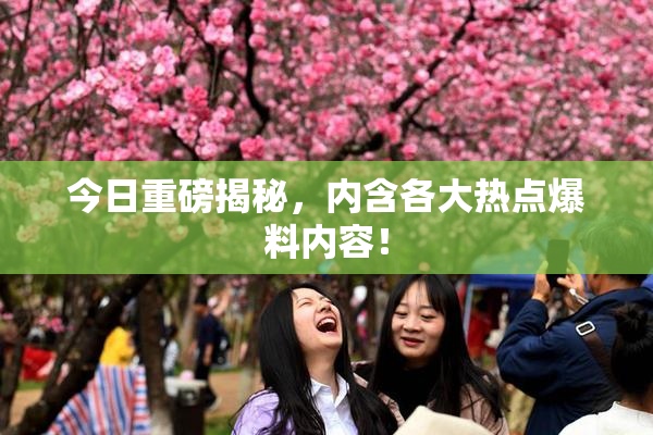 今日重磅揭秘，内含各大热点爆料内容！