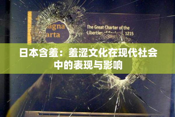 日本含羞：羞涩文化在现代社会中的表现与影响