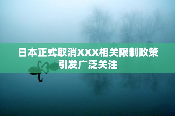 日本正式取消XXX相关限制政策引发广泛关注