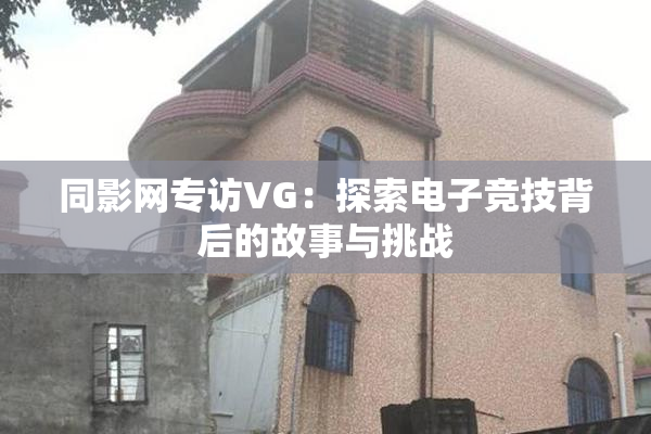 同影网专访VG：探索电子竞技背后的故事与挑战