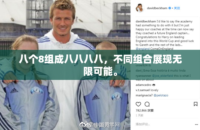 八个8组成八八八八，不同组合展现无限可能。
