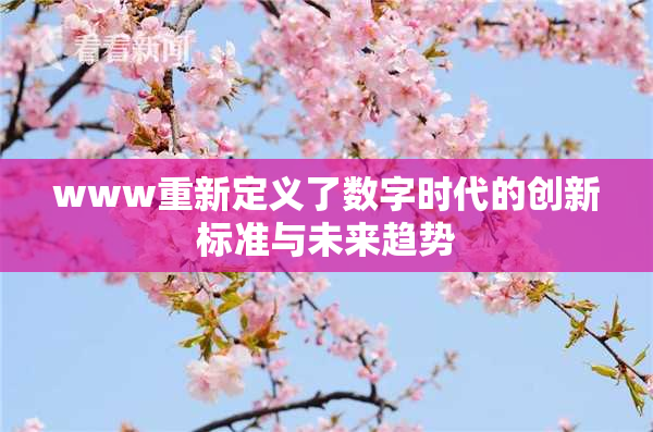 www重新定义了数字时代的创新标准与未来趋势
