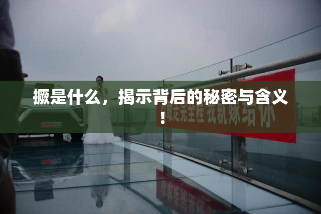 撅是什么，揭示背后的秘密与含义！
