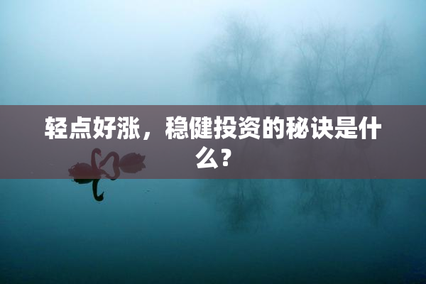 轻点好涨，稳健投资的秘诀是什么？