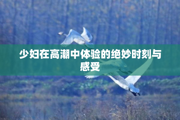 少妇在高潮中体验的绝妙时刻与感受