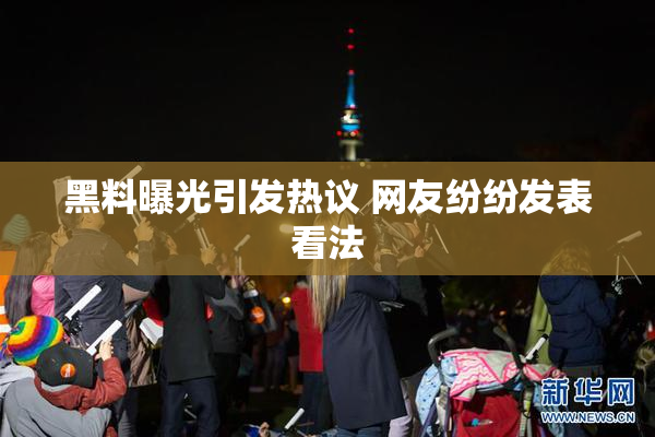 黑料曝光引发热议 网友纷纷发表看法