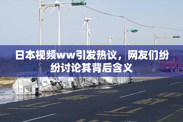 日本视频ww引发热议，网友们纷纷讨论其背后含义