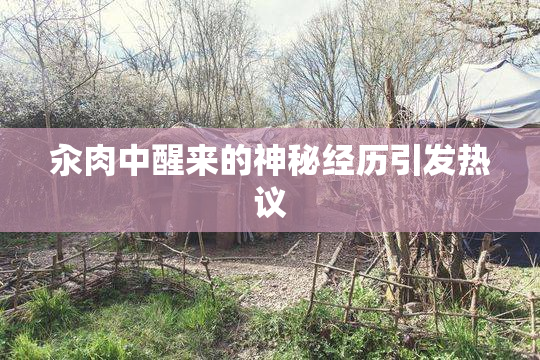 汆肉中醒来的神秘经历引发热议