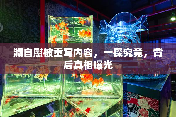 澜自慰被重写内容，一探究竟，背后真相曝光