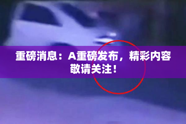 重磅消息：A重磅发布，精彩内容敬请关注！