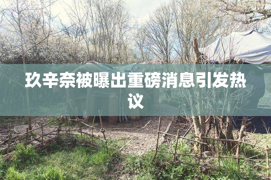 玖辛奈被曝出重磅消息引发热议