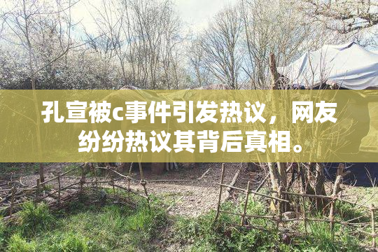 孔宣被c事件引发热议，网友纷纷热议其背后真相。
