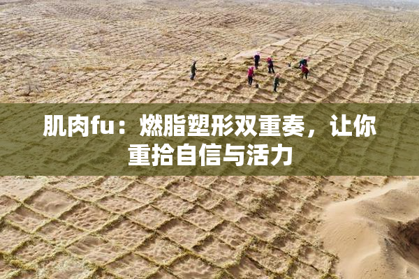 肌肉fu：燃脂塑形双重奏，让你重拾自信与活力