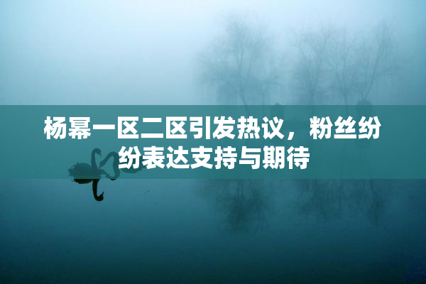 杨幂一区二区引发热议，粉丝纷纷表达支持与期待