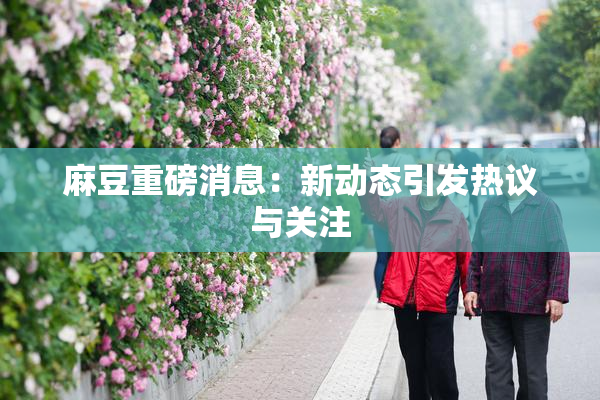 麻豆重磅消息：新动态引发热议与关注