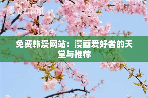 免费韩漫网站：漫画爱好者的天堂与推荐
