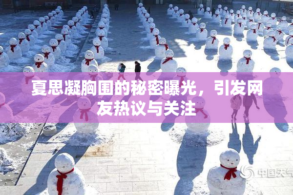 夏思凝胸围的秘密曝光，引发网友热议与关注