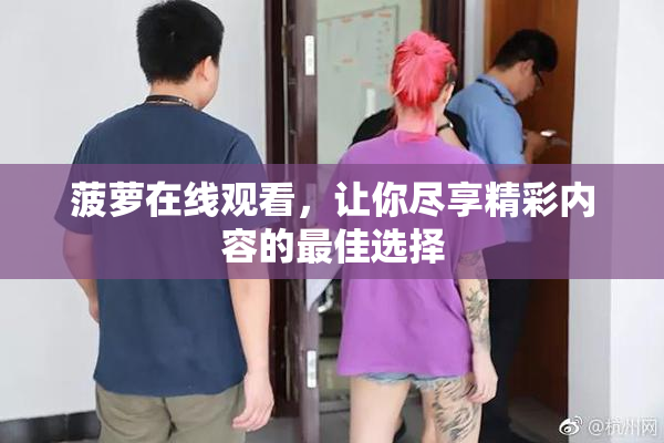 菠萝在线观看，让你尽享精彩内容的最佳选择