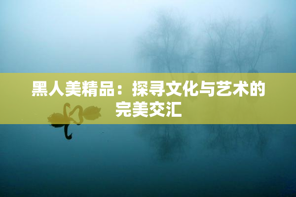 黑人美精品：探寻文化与艺术的完美交汇