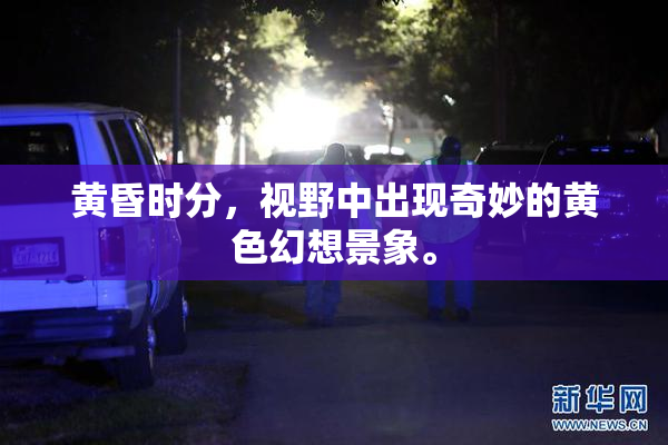 黄昏时分，视野中出现奇妙的黄色幻想景象。