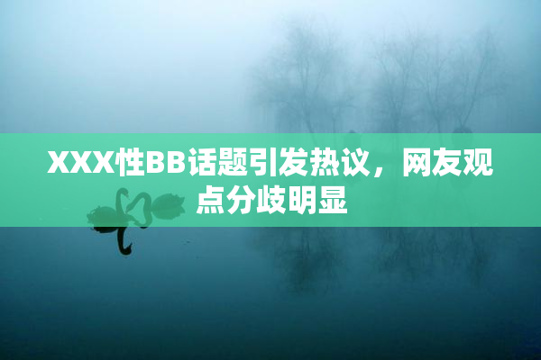 XXX性BB话题引发热议，网友观点分歧明显