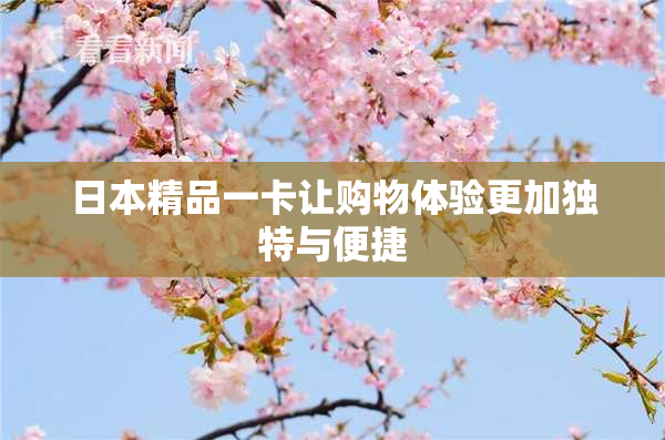 日本精品一卡让购物体验更加独特与便捷