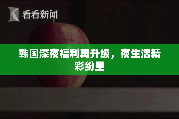 韩国深夜福利再升级，夜生活精彩纷呈