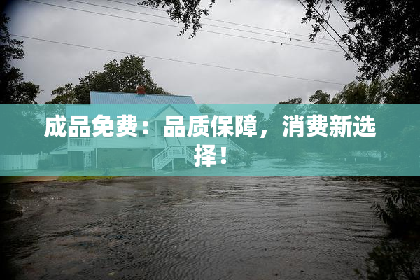 成品免费：品质保障，消费新选择！