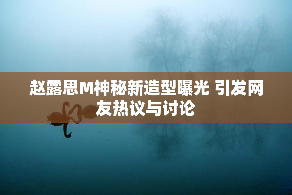 赵露思M神秘新造型曝光 引发网友热议与讨论