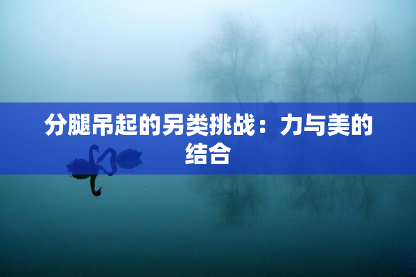 分腿吊起的另类挑战：力与美的结合